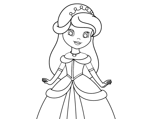 Desenho de Princesa beleza para Colorir - Colorir.com