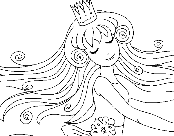 Desenho de Princesa doce para Colorir
