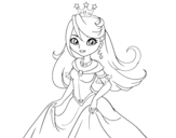 Desenho de Princesa rainha para colorear