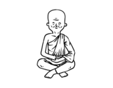 Desenho de Professor budista para colorear