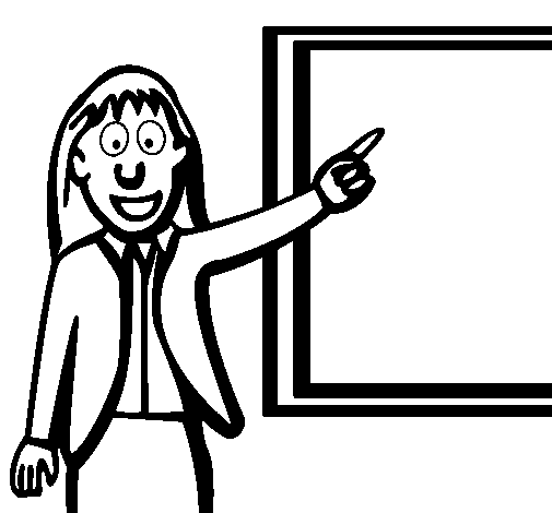 Desenho de Professora para Colorir