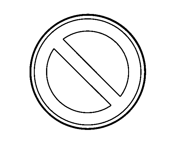 Desenho de Proibido estacionar para Colorir
