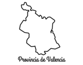Desenho de Província de Valéncia para colorear