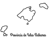 Desenho de Província Islas Baleares para colorear