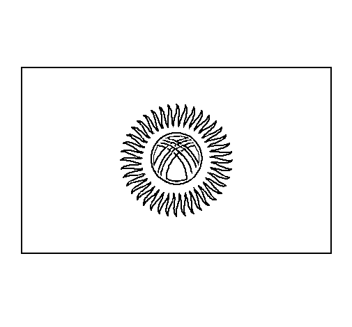 Desenho de Quirguistão para Colorir
