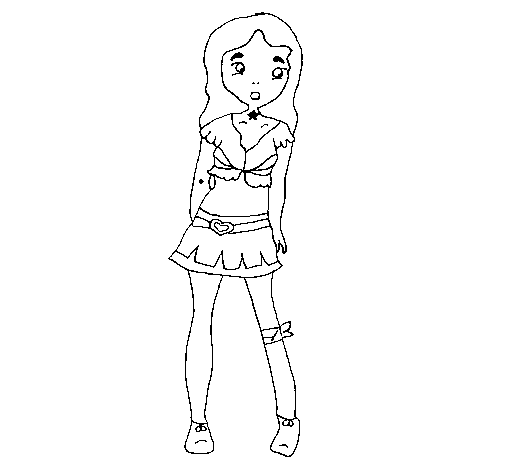 Desenho de Rapariga 7 para Colorir