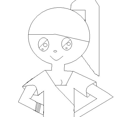 Desenho de Rapariga II para Colorir