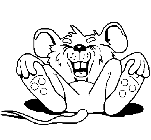 Desenho de Rato a rir para Colorir