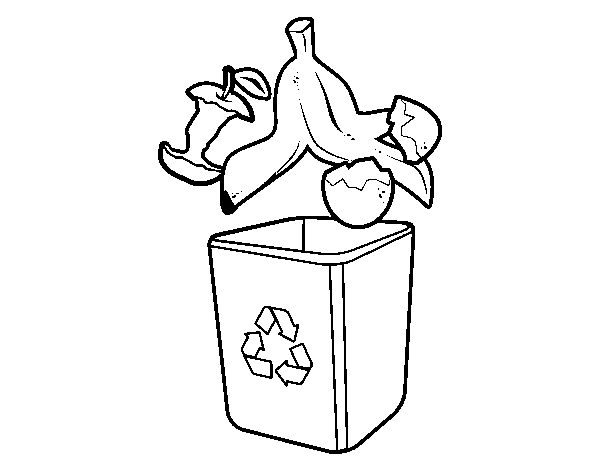 Desenho de Reciclagem orgânica para Colorir