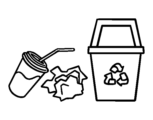 Desenho de Reciclar papel para Colorir