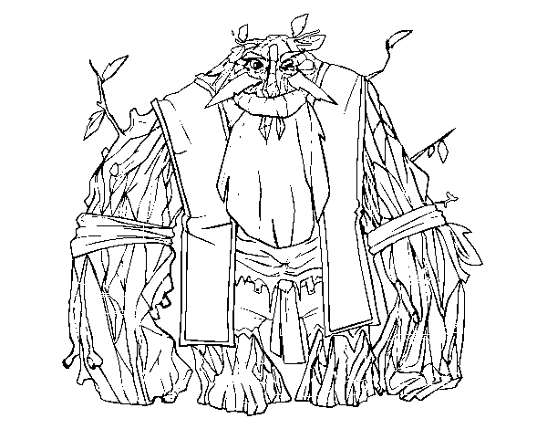 Desenho de Rei da floresta para Colorir