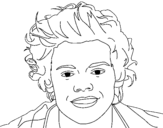 Desenho de Retrato do Harry Styles para colorear