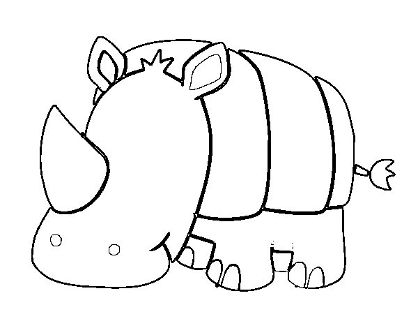 Desenho de Rhino bebê para Colorir
