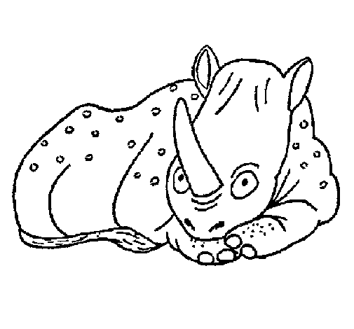 Desenho de Rinoceronte 1 para Colorir