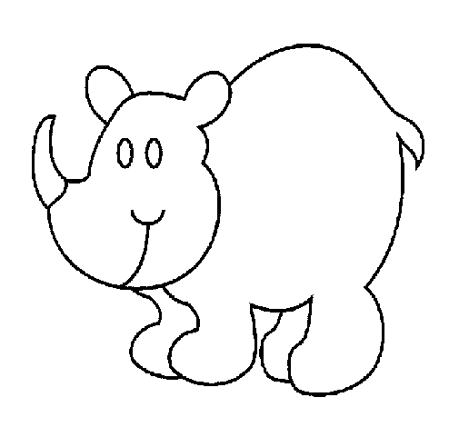 Desenho de Rinoceronte para Colorir