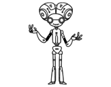 Desenho de Robô com cabeça grande para colorear