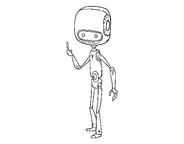 Desenho de Robot magro para Colorir