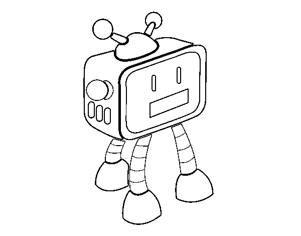Desenho de Robot TV para Colorir