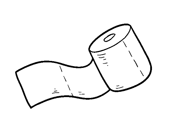 Desenho de Rolo de papel higiênico para Colorir