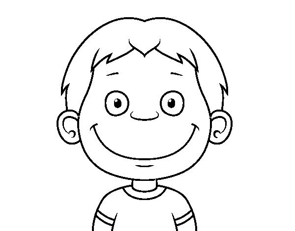 Desenho de Rosto de criança pequena para Colorir