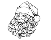 Desenho de Rosto de Papai Noel para o natal para colorear