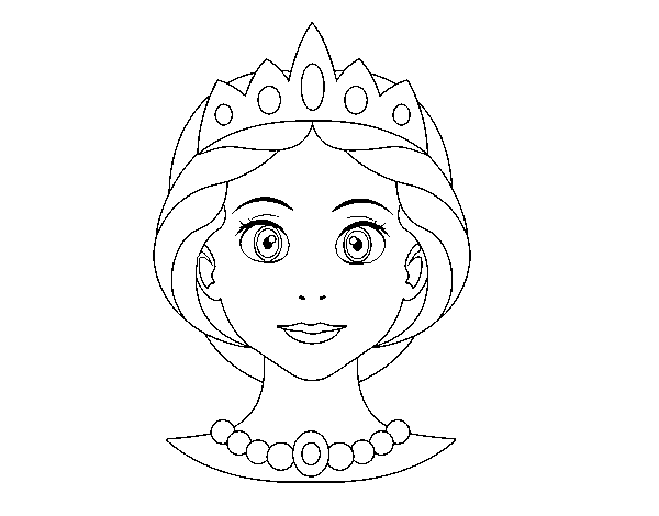 Desenho de Rosto de princesa para Colorir