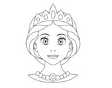 Desenho de Rosto de princesa para colorear