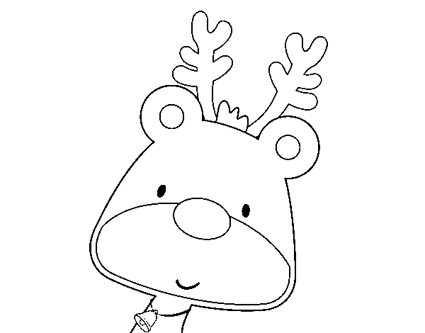 Desenho de Rudolph a rena para Colorir