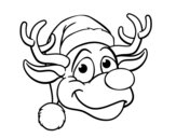 Desenho de Rudolph face rena para colorear