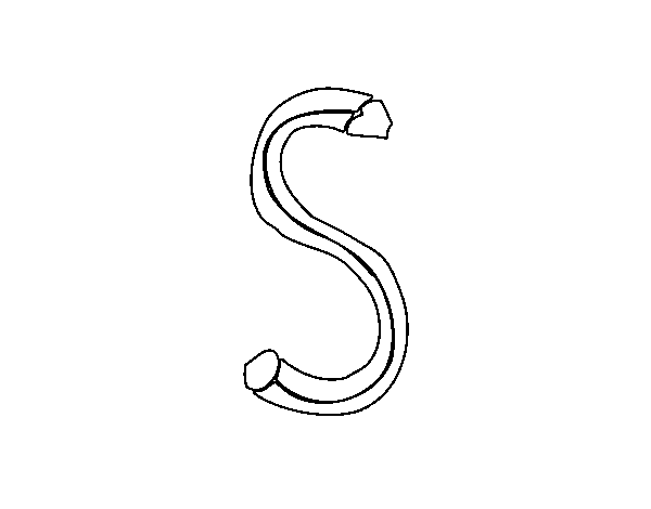 Desenho de S minúscula para Colorir