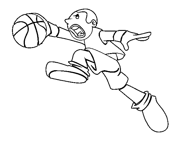 Desenho de Salto de basquete para Colorir