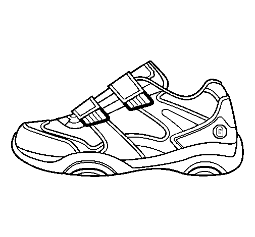 Desenho de Sapato de ginástica para Colorir