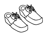 Desenho de  sapatos de barco para colorear