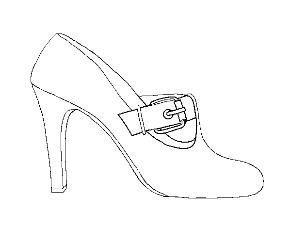 Desenho de Sapatos elegantes para Colorir