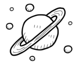 Dibujo de Satélites de Saturno