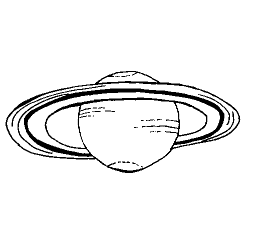 Desenho de Saturno para Colorir