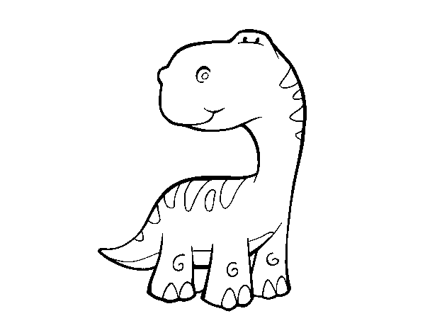 Desenho de Saurópode para Colorir