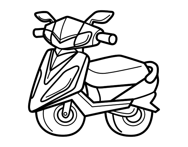Scooter Desenho Livro de colorir Motocicleta, vespa, ângulo