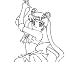 Desenho de Serena de Sailor Moon para colorear
