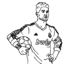 Desenho de Sergio Ramos do Real Madrid para colorear