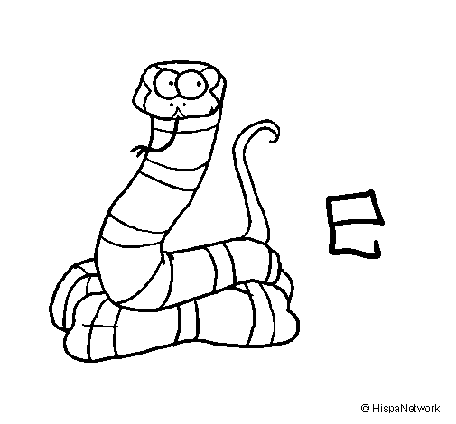 Desenho de Serpente 2a para Colorir