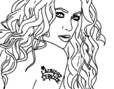 Desenho de Shakira - Laundry Service para colorear
