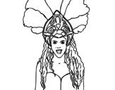 Desenho de Shakira - Waka Waka para colorear