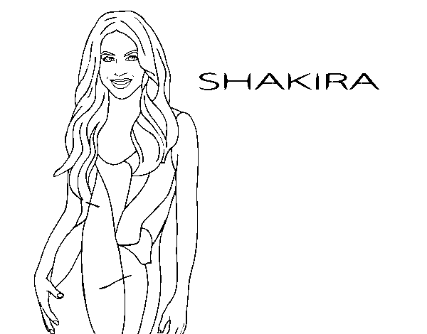 Desenho de Shakira para Colorir