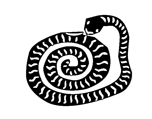 Desenho de Signo da serpente para Colorir