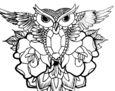 Desenho de Símbolo coruja para colorear