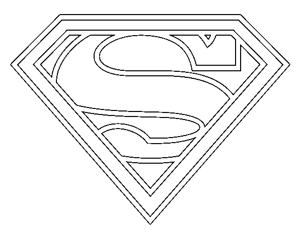 Desenho de Símbolo do Superman para Colorir