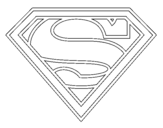 Desenho de Símbolo do Superman para colorear