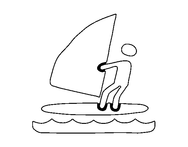 Desenho de Sinais de windsurf para Colorir