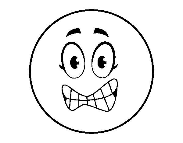 Desenho de Smiley Assustador para Colorir